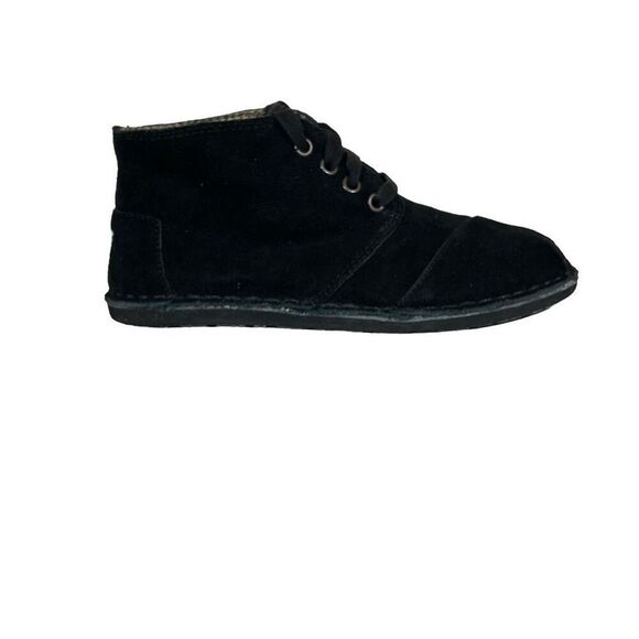 Toms Women’s Black Suede High Top Ankle Boots Size 6 - Picture 1 of 8